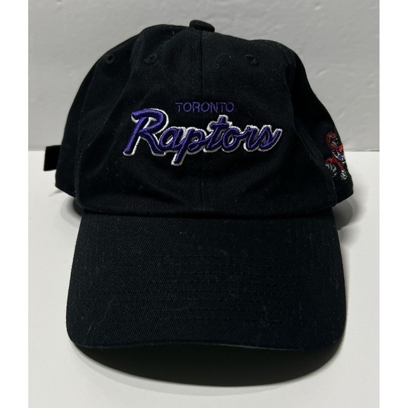 Mitchell Ness Hat Mens One Size Black Toronto Raptors Script Retro Logo NBA Cap - Picture 1 of 7